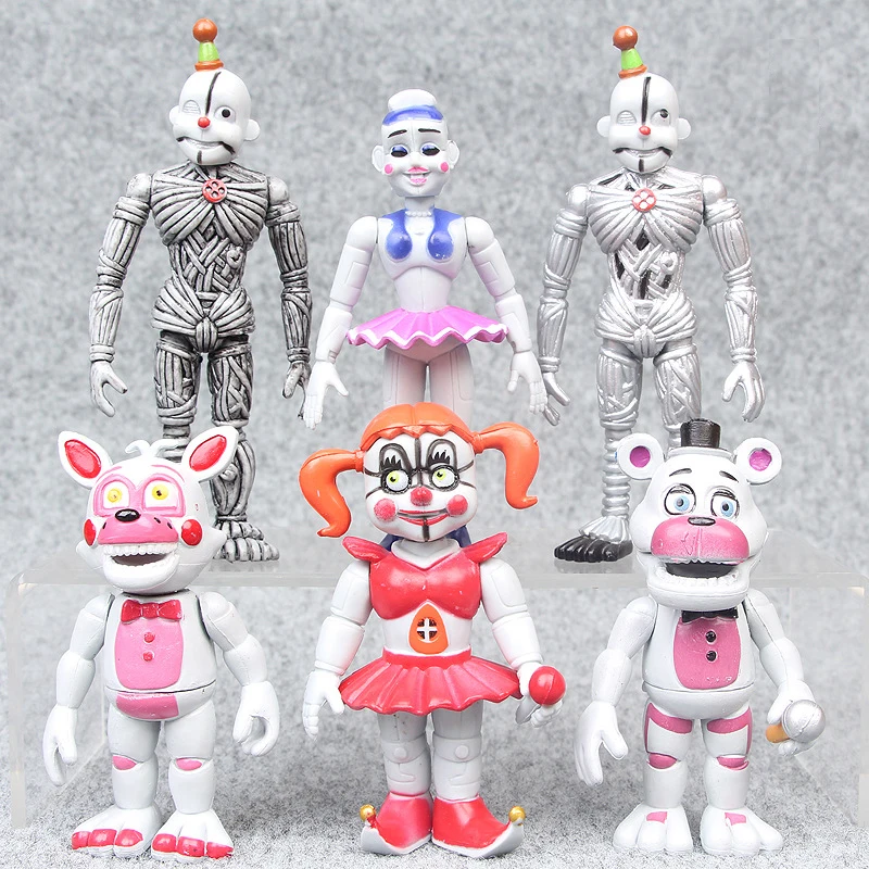 1 шт. пять ночей на Фредди 10 см FNAF 6 stuks случайный Actiefiguren Fazbear Foxy фигурку игрушечные