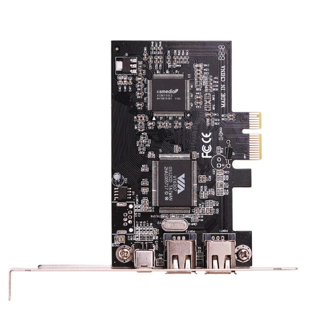 PCIe 3 порта 1394A Firewire Плата расширения PCI Express к IEEE 1394 контроллер адаптера 2x6 Pin и 1x4 Pin для настольных ПК
