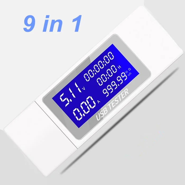 8 в 1 QC2.0 3 0 USB тестер цифровой вольтметр измеритель емкости и напряжения тока