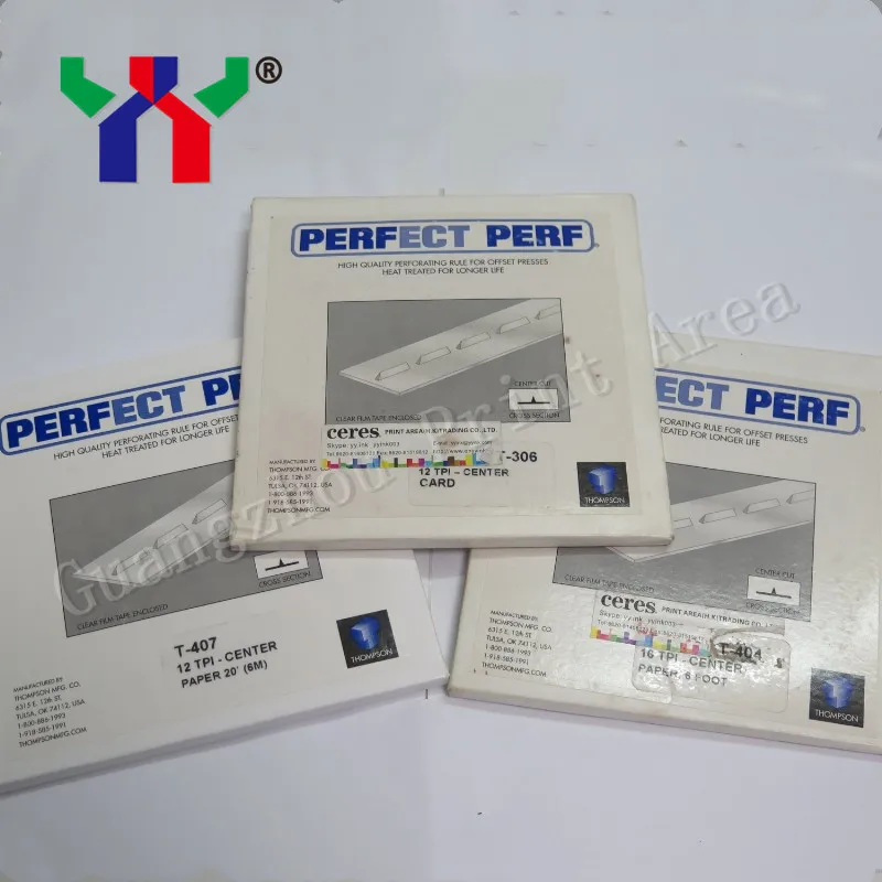 2 шт. Perfect Perf T-407 правила перфорации для офсетных прессов бумага 12 TPI-Center 20 футов L: 6