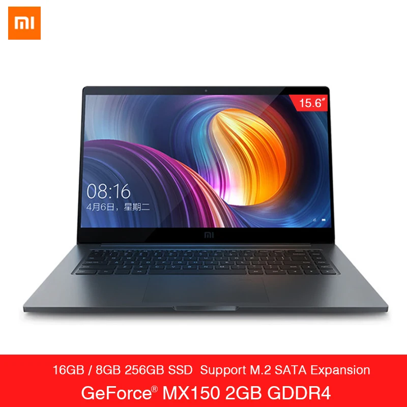 Ноутбук Xiaomi Pro 15 6 ''Intel Core i5/i7 MX150 DDR4 8 ГБ/16 ГБ Распознавание отпечатков пальцев
