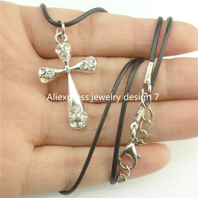 Free shipping 16993 Vintage Religious Jesus Cross Pendant 17&quot Choker Collar Short Necklace 12514 | Украшения и аксессуары
