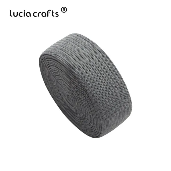 C10 Gray Lucia Crafts, 5 ярдов/партия, 18 мм, одноцветная эластичная лента, отделка, кружево, сделай сам, головной убор, украшения ручной работы, аксессуары T0802 - Цвет: C10 Gray