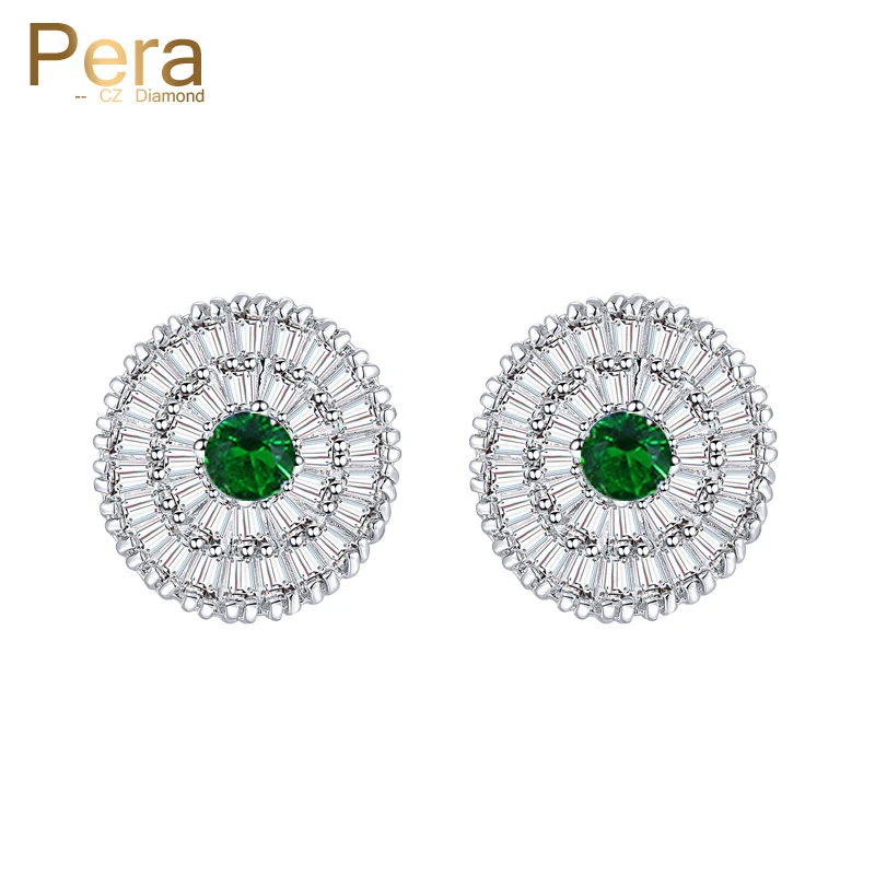 Женские серьги гвоздики с фианитами зеленым камнем|round stud earrings|fashion earringsstud earrings |