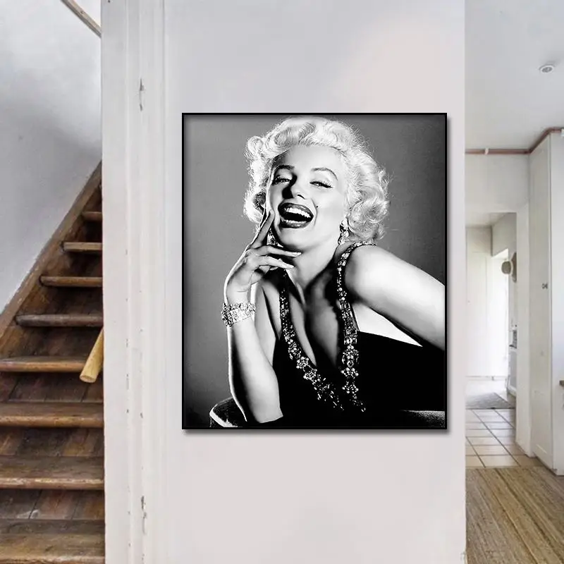 Фото Картина на холсте настенная живопись абстрактная известная актриса Мэрилин