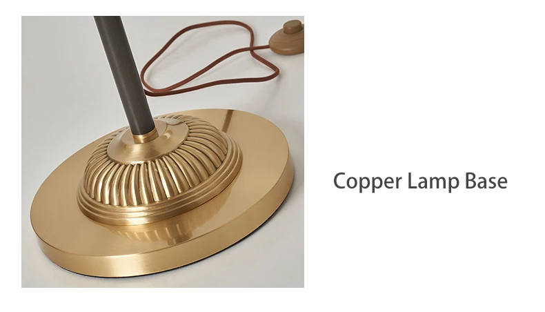 Американский стиль торшер современный медный тканевый абажур стоящий Светильник E27 СВЕТОДИОДНЫЙ торшер для гостиной Кабинета прикроватный офис