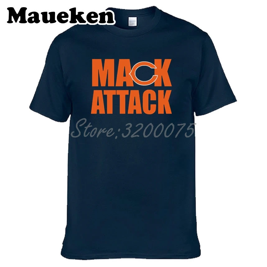 Мужская футболка Khalil Mack 52 Chicago одежда для фанатов подарок с круглым вырезом W18091101 |