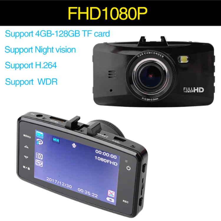 H100 2,7 дюймовый автомобильный видеорегистратор с WiFi 1080p видео регистратор циклическая запись, g-сенсор, Ainina ночного видения Автомобильный видеорегистратор черный ящик - Название цвета: H100