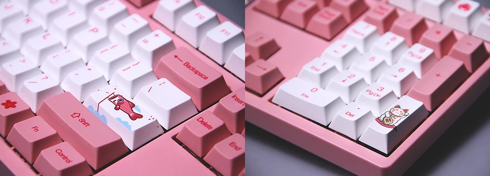 Механическая игровая клавиатура AKKO 3108 V2 108 клавиша PBT Keycap AKKO Розовый Переключатель тип-c Проводная Механическая игровая клавиатура