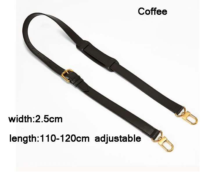 Натуральная Кожа Замена Crossbody Сумке роскошные аксессуары, сумки 0,9/1,2/1,5/1,8/2,5 см в ширину на выбор - Цвет: 2.5cm coffee
