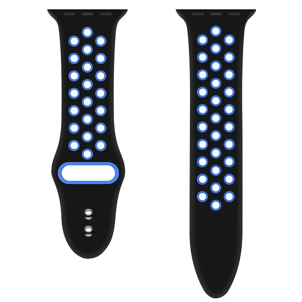 Black blue Ремешок для apple watch band 4 3 iwatch 42 мм 38 мм 44 мм 40 мм pulseira браслет умные часы полосы аксессуары петля - Цвет ремешка: Black blue
