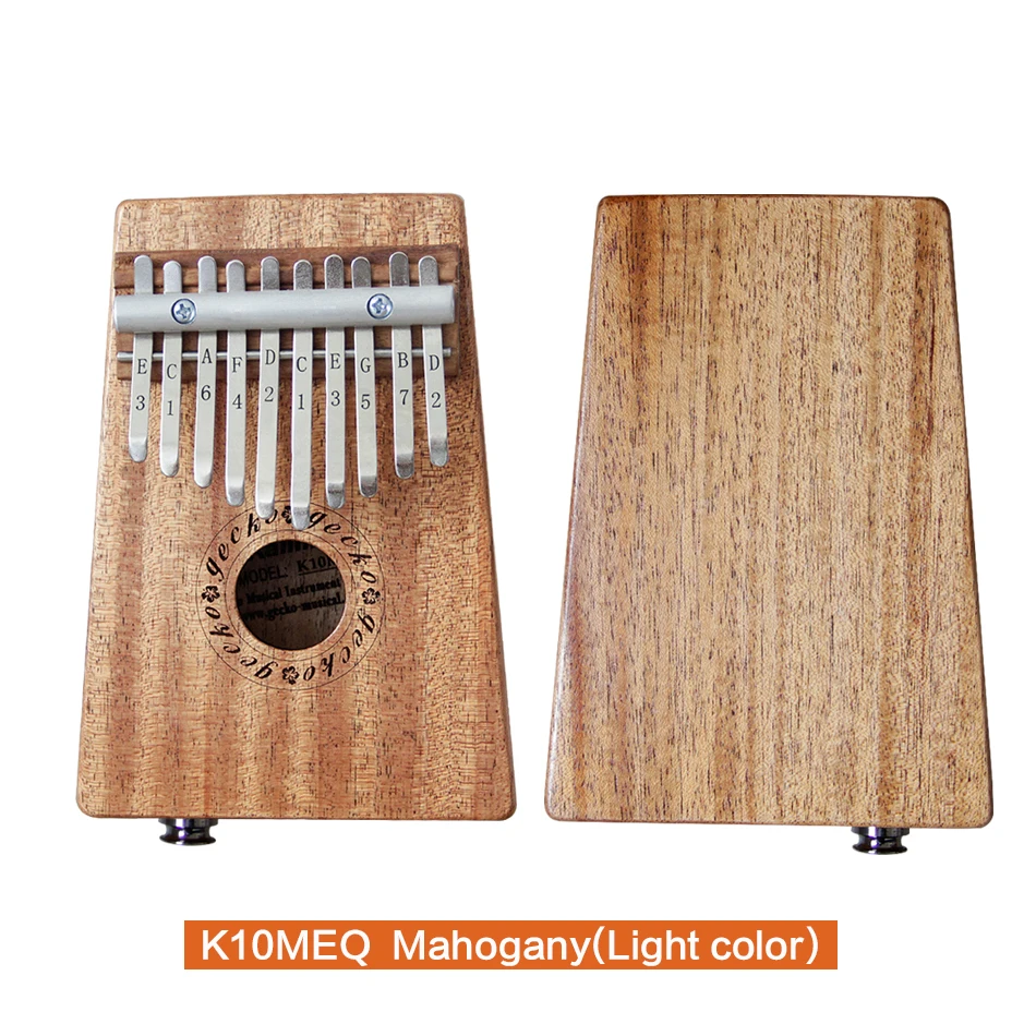 Лидер продаж пианино Gecko Kalimba K10M/K10MEQ с 10 клавишами Африканским большим пальцем