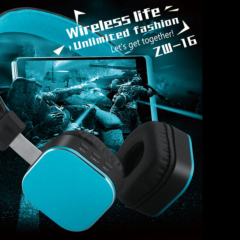 ZW16 bluetooth гарнитура регулятор громкости беспроводные наушники стерео Hifi бас на ухо наушники для телефона ПК