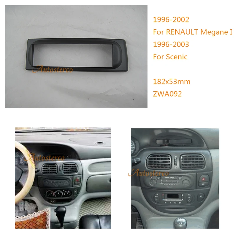 Автомобильная Радио панель для RENAULT Megane I 1996-2002, Scenic 1996-2003 стерео панель Dash CD отделка установочный комплект 11-092