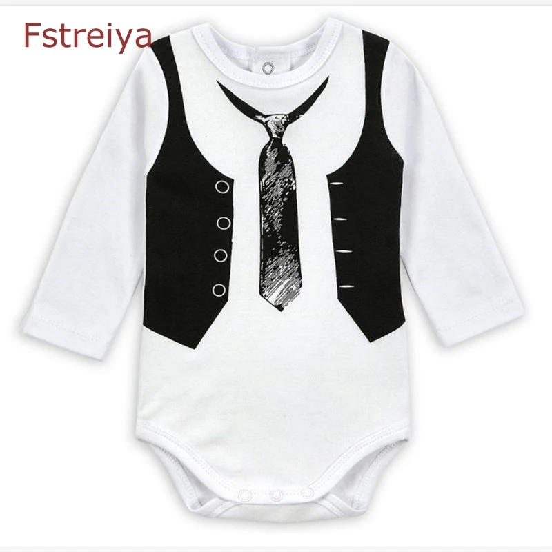 Baby bodysuit lucky child tiny cottons 2018 kid clothes Toddler Infant Playsuit first birthday outfit boy Jumpsuit long sleeve |