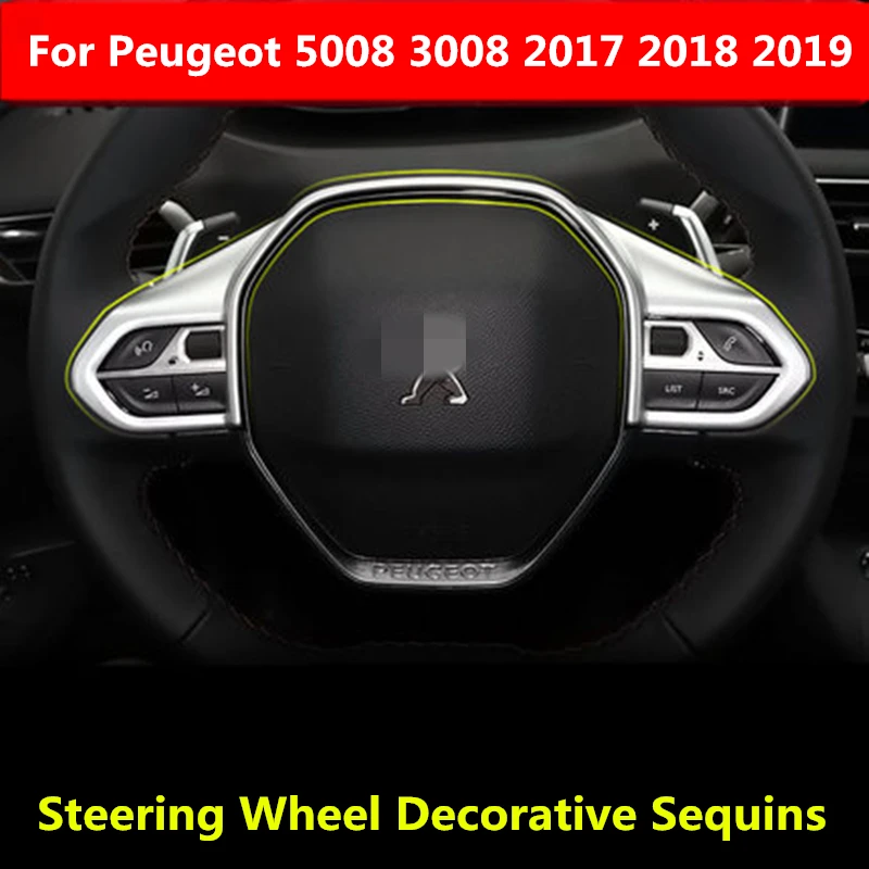Для Peugeot 5008 3008 GT 2017 2018 2019 автомобиля ABS углеродное волокно Руль крышка