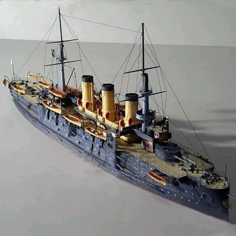 DIY 3D Paper Model Scale 1:250 Military Ship Model Czar Russia Navy Oslabya Warship  Handmade Art Toy Ship Papercraft