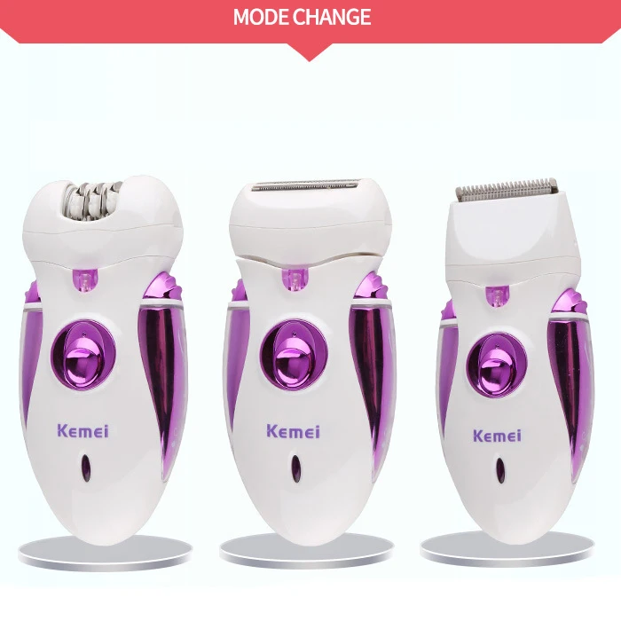 Kemei KM-2370 3 в 1 электробритва набор для женщин перезаряжаемые удаления волос станок