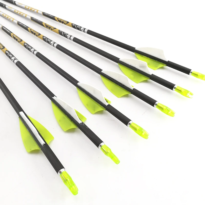 V1 Archery Spine 350 400 450 500 600 700 800 900 Carbon Arrows Shaft for Compound Recurve Bow Longbow Hunting Targets