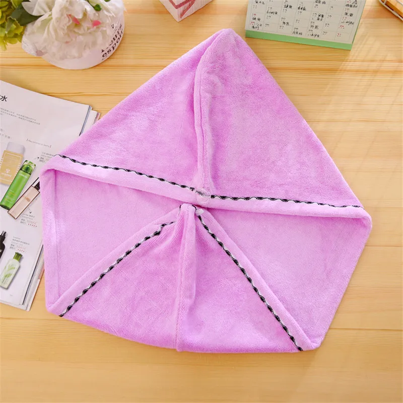 2018 Solid Color Women Hair Towel Bathroom Super Absorbent Quick-drying Microfiber Bath Dry Cap Salon 25x60 cm | Дом и сад