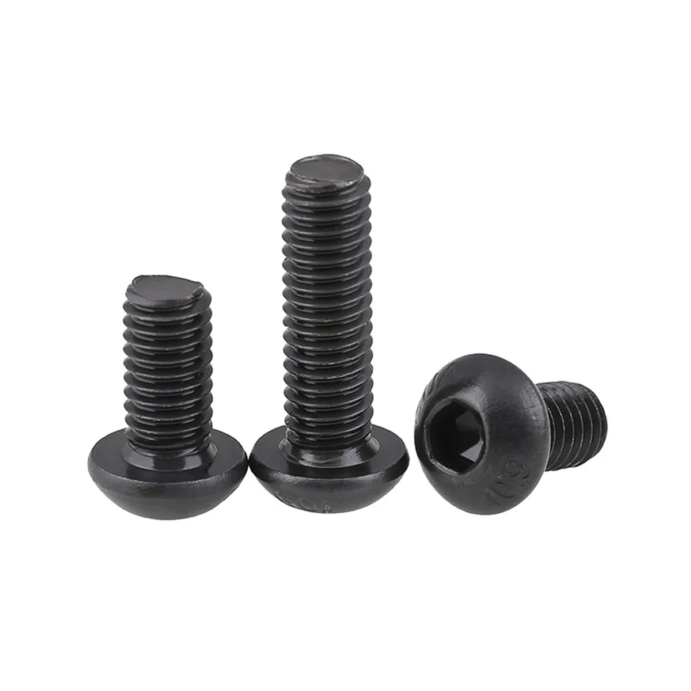 100 шт./лот M3(3 мм) черная легированная сталь класс высокопрочные шестигранные