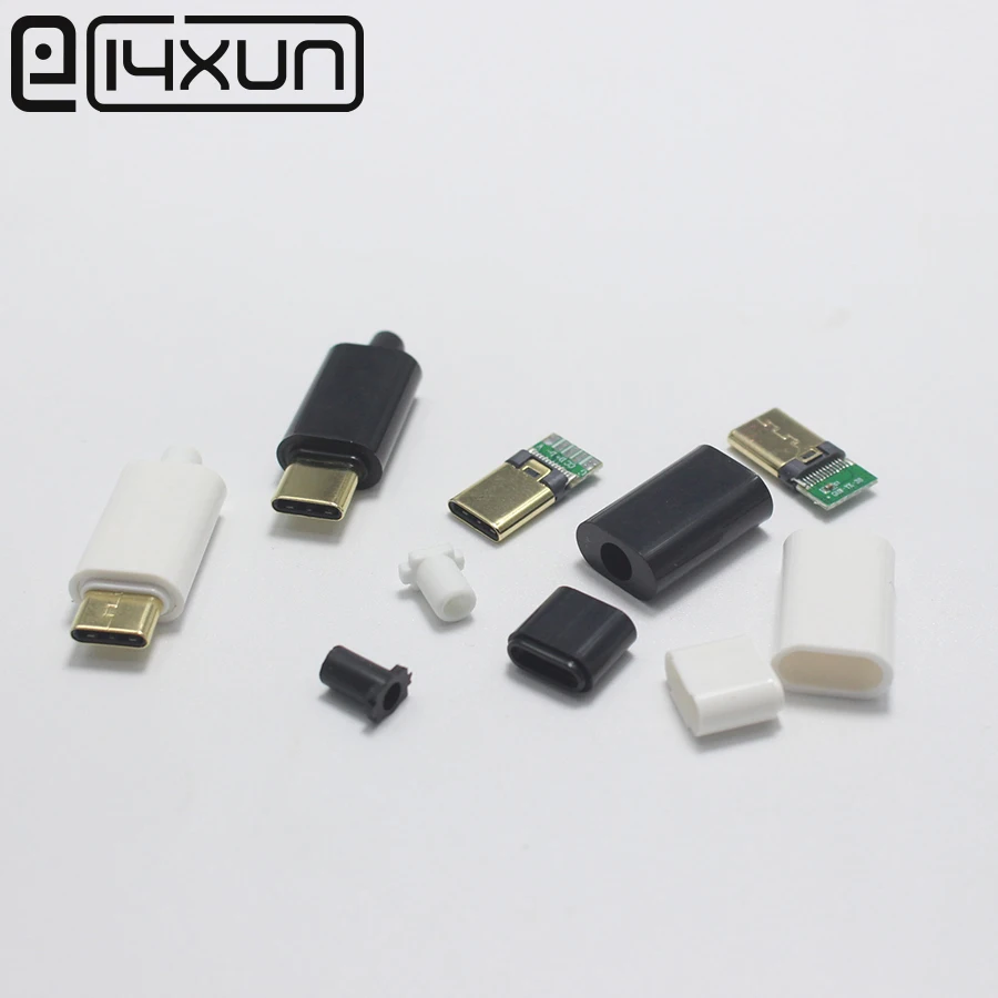 EClyxun 2 комплекта позолоченный OTG USB 3. 0 5P Type C штекер сварочного типа Φ 4 в 1 DIY ремонт