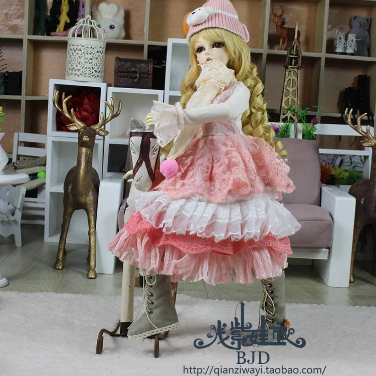 1/4 1/3 масштаб BJD платье+ шляпа+ шарф для SD одежды BJD куклы аксессуары, не включены куклы, обувь, парик и другие аксессуары 18D1598