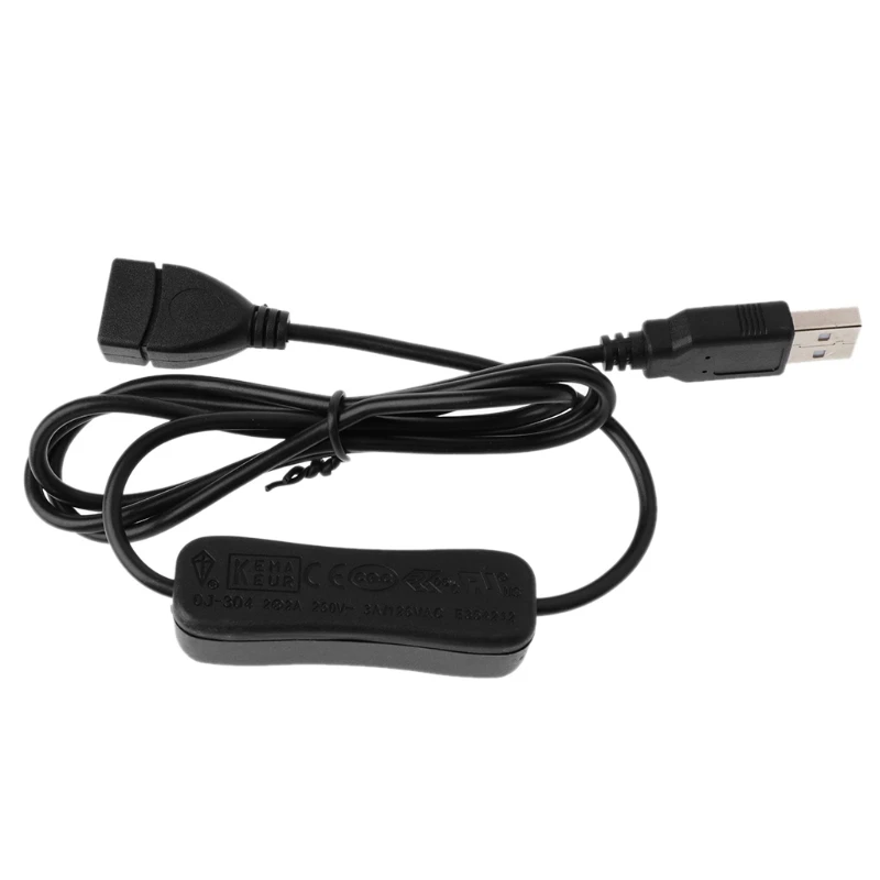USB Удлинительный кабель с выключателем для ПК вентилятор светодиодный