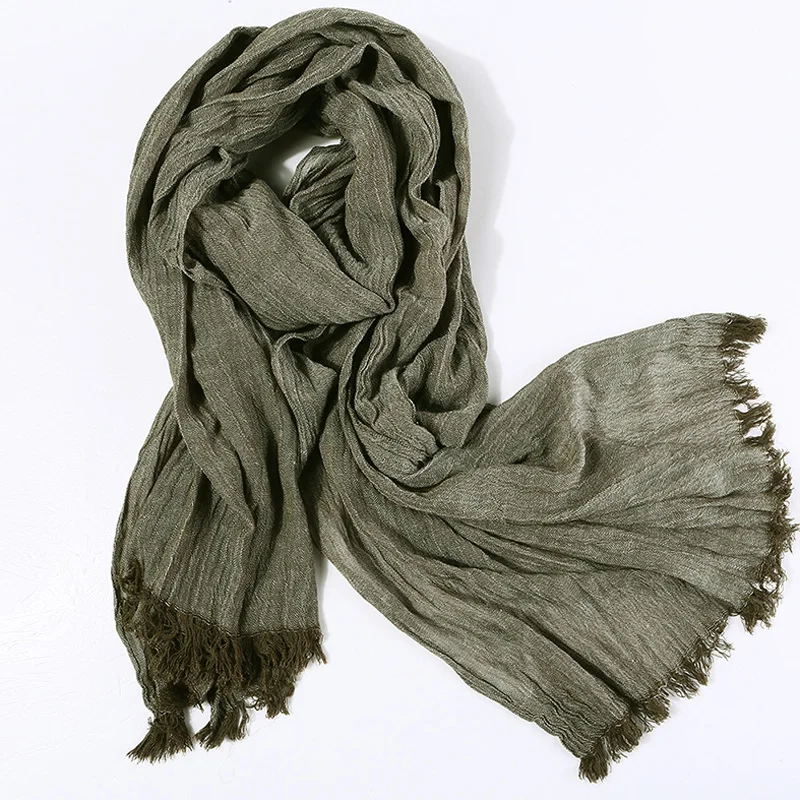 Модный классический ретро шарф хлопковый льняной Женский Мужской осенний