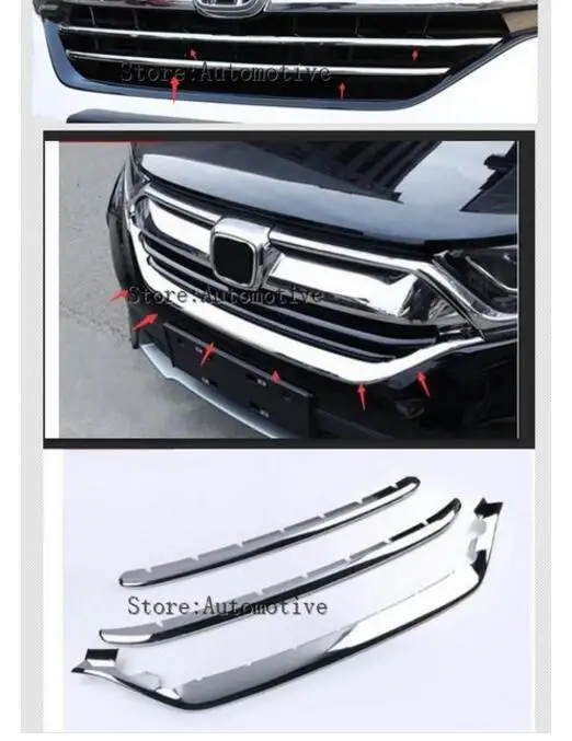 Наружная передняя решетка радиатора u-образные молдинги для Honda CR-V CRV 2017 2018 |