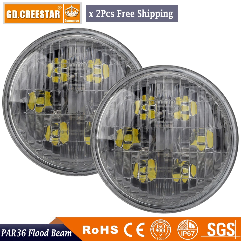New Holland Sealed Beam LED Fender or Hood Light PAR36 tractor lights Cross Flood beam led work Farm agricultural x2 | Автомобили и