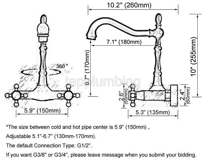 Bathroom Black Bronze Faucet Wall Mounted Swivel Spout Hot and Cold Mixer tnf814 | Обустройство дома