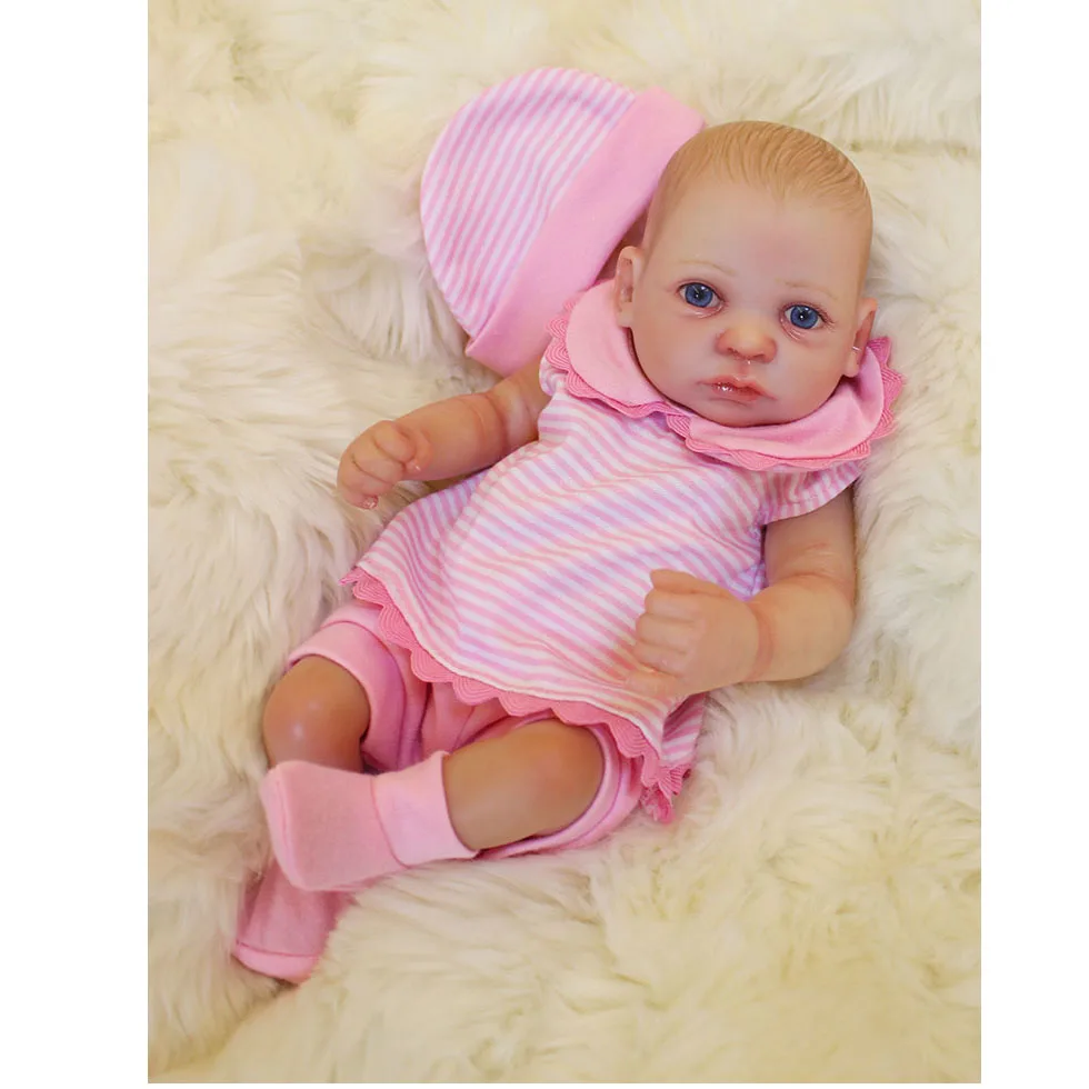 OtardDolls bebe кукла-реборн 25 см, полностью виниловая кукла-Реборн, реалистичные куклы для детей, ручная роспись, волосы, подарок на день рождения