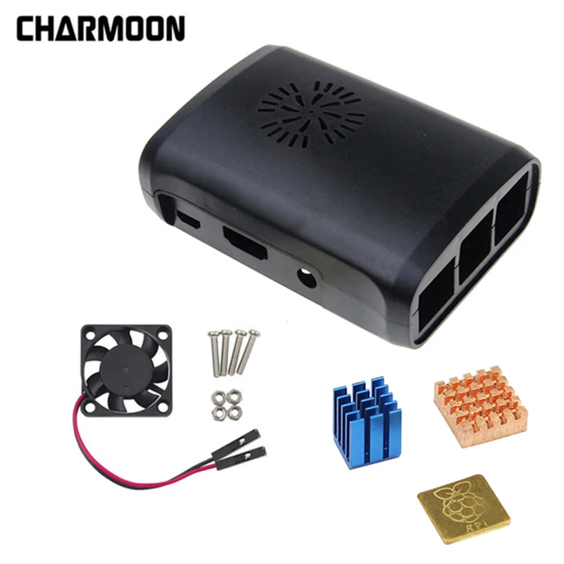 Raspberry Pi 3 4 4B корпус ABS с модулем вентилятора для 2 Модель B Plus + шт. алюминиевый