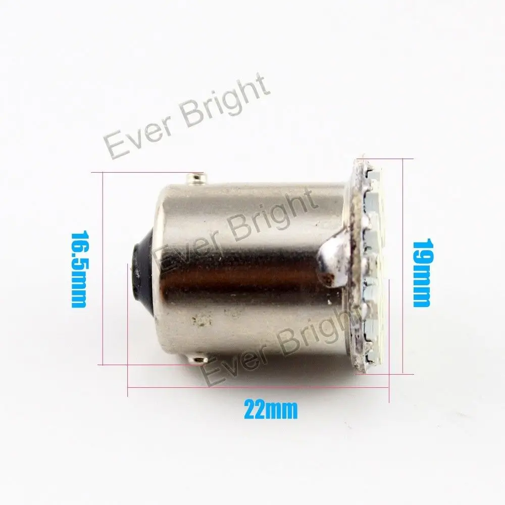 10x12 В DC Красный S25 1206 22SMD 1156 BA15S светодиодный автомобильная лампа указателя
