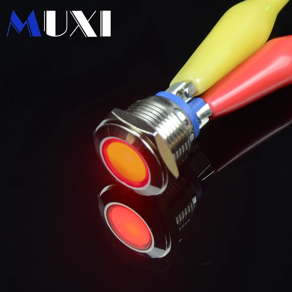 19 мм сигнальная лампа светодиодный металлический индикатор водонепроницаемый