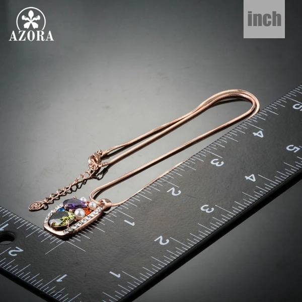 Цепочка с подвеской из розового золота разные цвета|multicolor necklace|necklace anecklace multicolor |