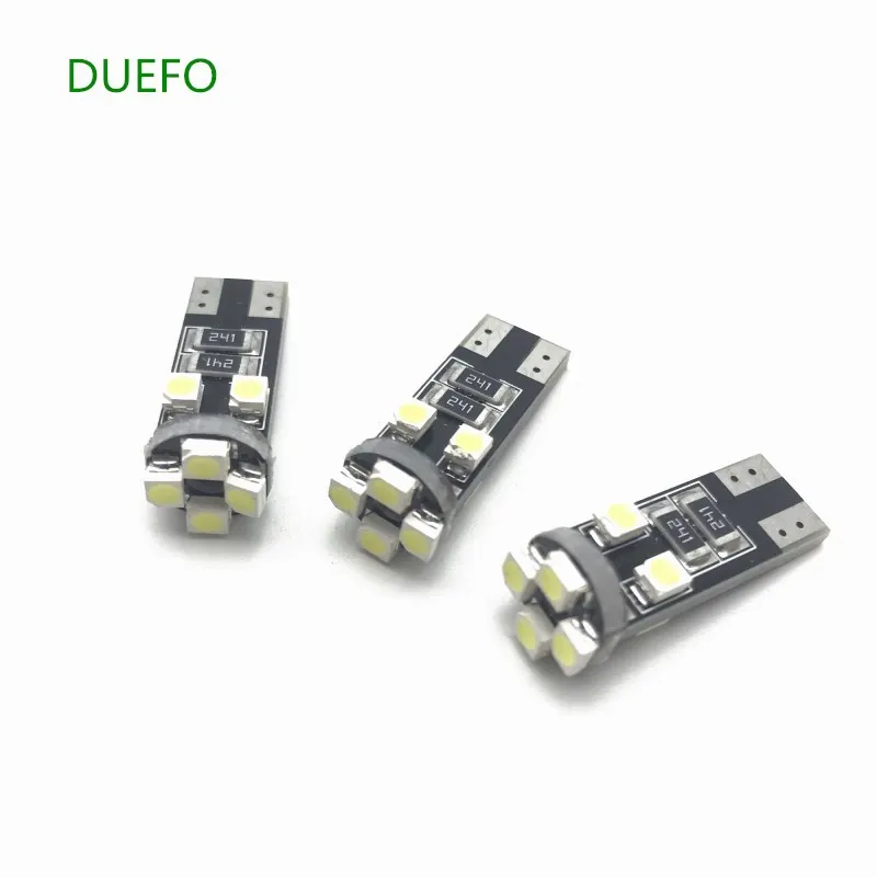 100 шт./лот Canbus T10 8Smd led canbus1210 3528 Led без ошибок Obc 194 168 W5w Автомобильные светодиодные