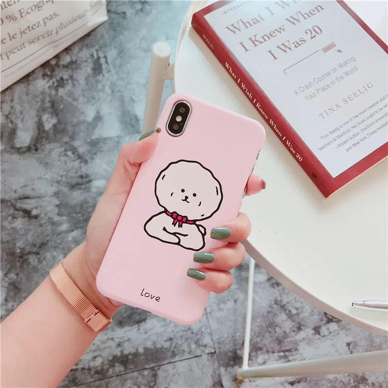 Прекрасный шпиц корейский стиль телефон чехол для iPhone 6 Puls S 7 8 X Чехлы