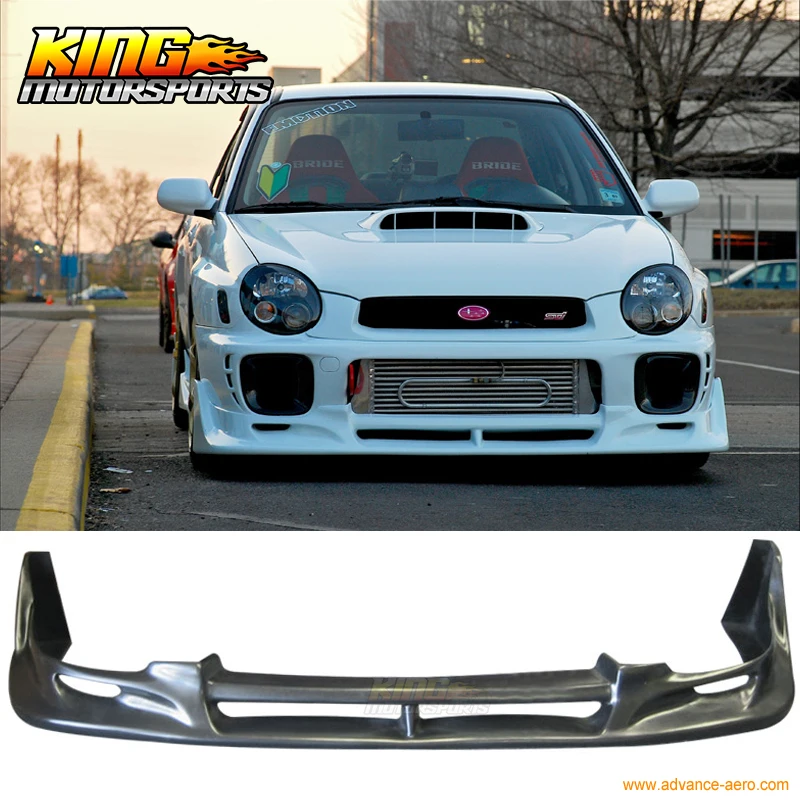 Подходит для 02-03 Subaru Impreza WRX STI CW стиль передний бампер спойлер кузов черный PU