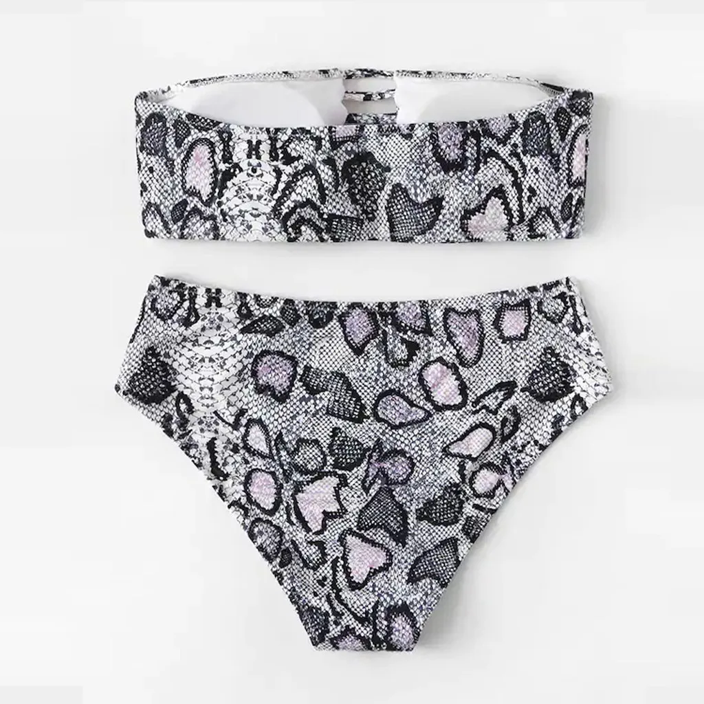 2019 Hot Sale Fashion Sexy Women Snake Printed Bikini Push-Up Padded Swimwear Swimsuit Beachwear Set costume de bain femme hot | Спорт и