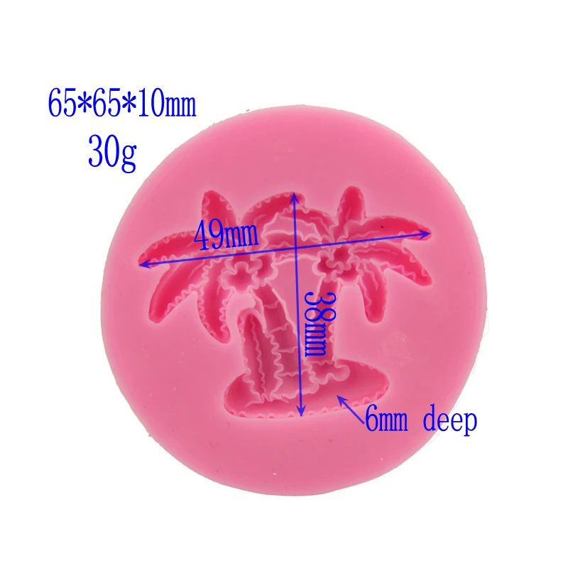 Украшение для торта кремниевая форма в форме кокосового дерева Fangtang Кокосовая
