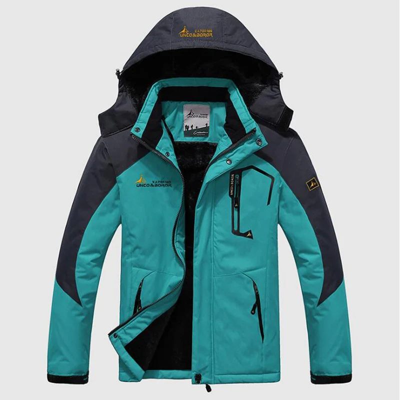 Sky Blue Зимняя мужская куртка, толстая ветрозащитная парка с капюшоном, мужские куртки и пальто, ветровка для улицы, водонепроницаемая куртка, 6XL Jaqueta masculina - Цвет: Sky Blue