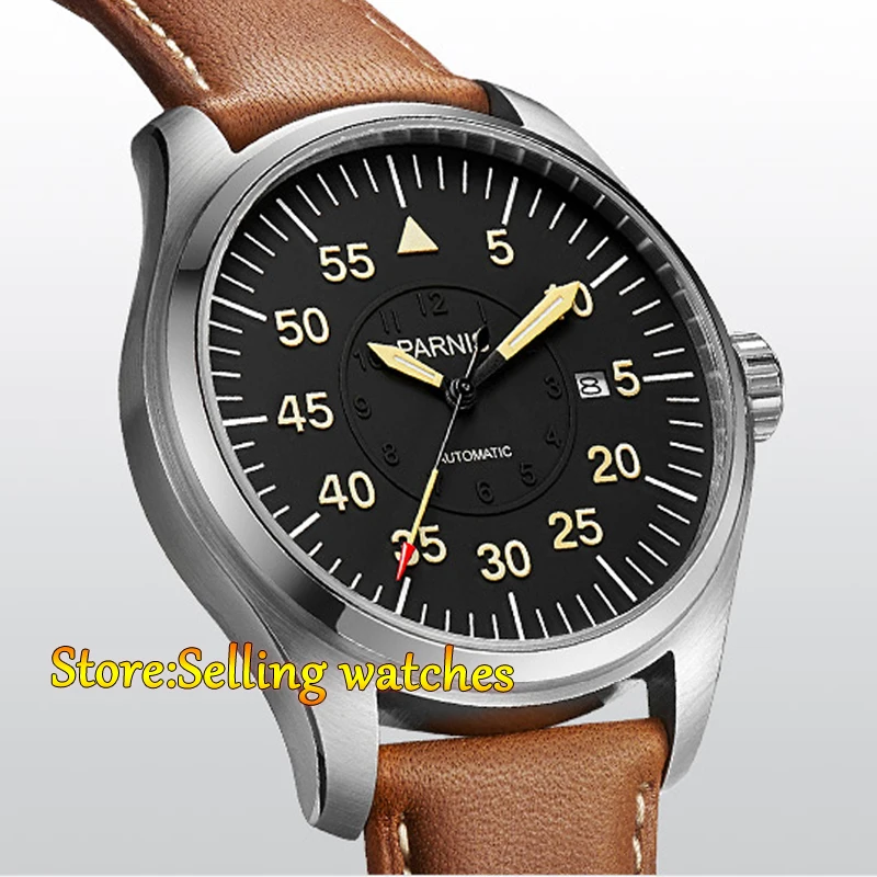 Часы мужские автоматические с сапфировым стеклом 44 мм | Наручные часы