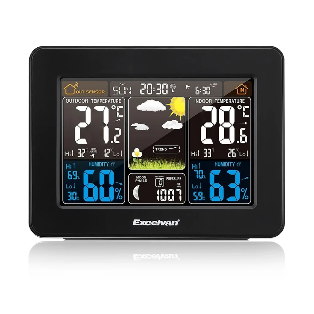 Электронный измеритель температуры и влажности Метеостанция Крытый Открытый