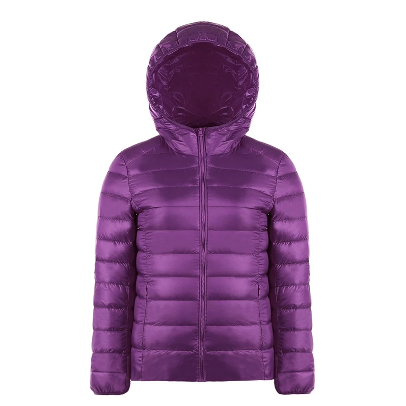 purple Бренд NewBang размера плюс 5XL 6XL женское пуховое пальто ультра легкий пуховик женский светильник портативная ветровка верхняя одежда с перьями - Цвет: purple