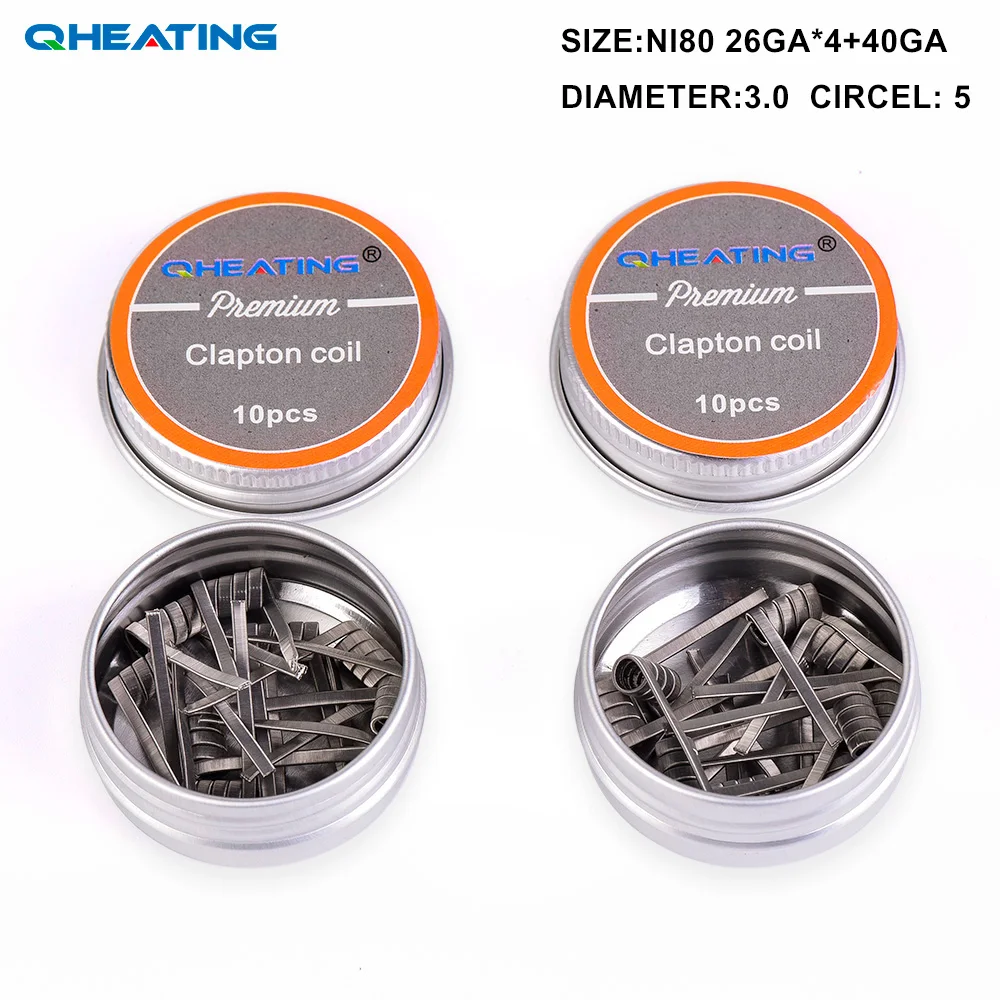 2019 Qheating NI80 26GA * 4 + 40GA предварительно оборудованная катушка электронная Сигарета rda