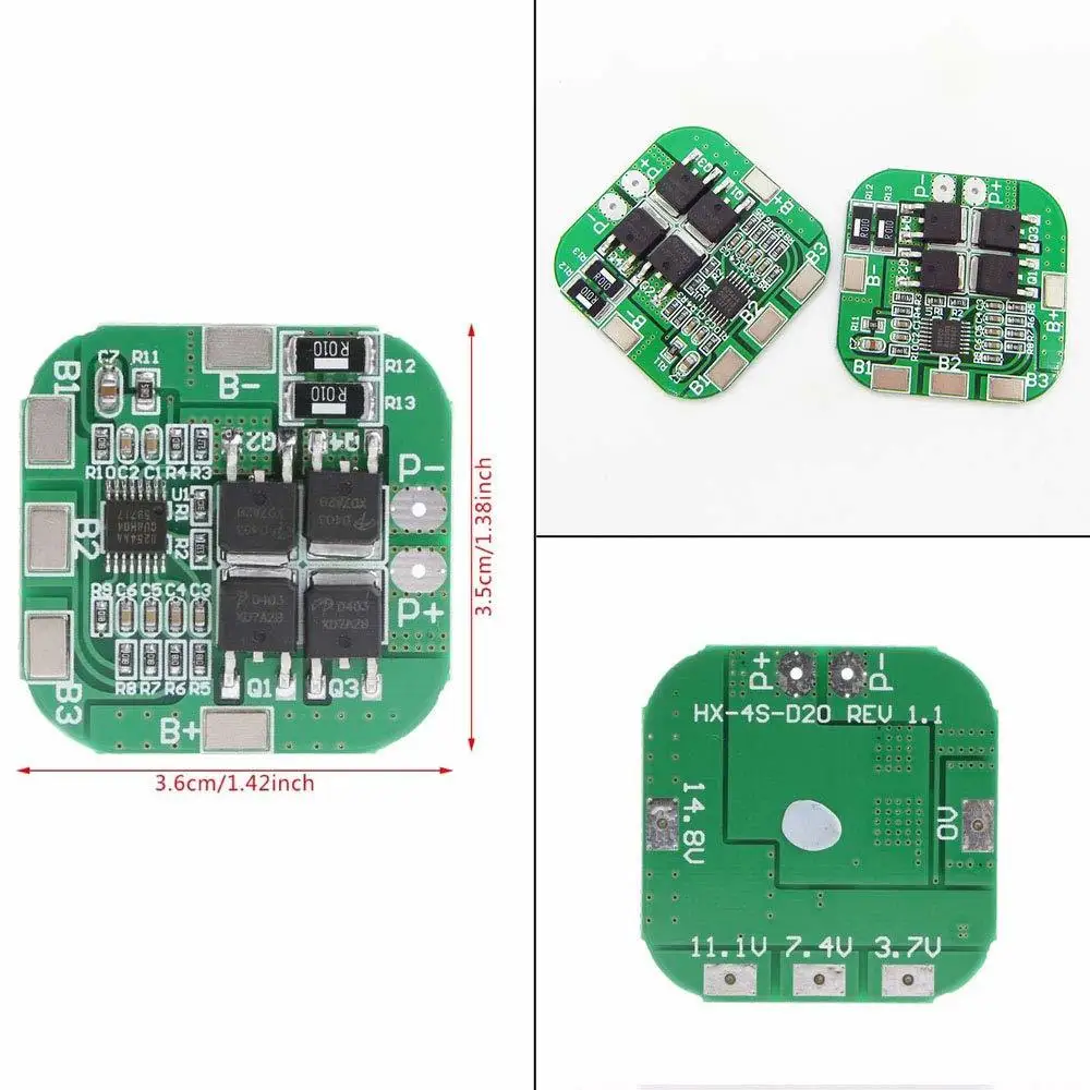 4S 14,8 V 16,8 V 20A пиковая литий-ионная BMS PCM плата защиты батареи BMS PCM для литиевых LicoO2 Limn2O4 18650 LI батарея diy kit
