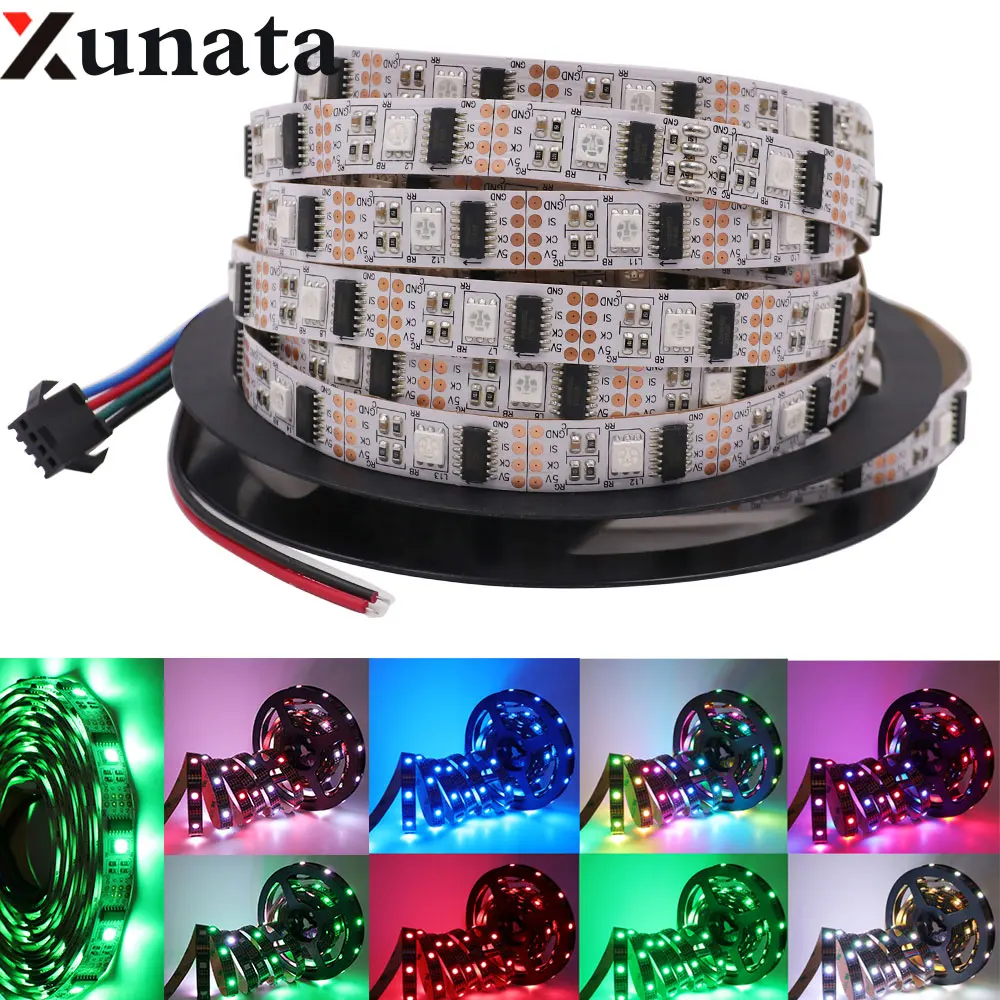 1 м 5 DC5V WS2801 2801 Dream Color 5050 RGB водонепроницаемая светодиодная лента индивидуально