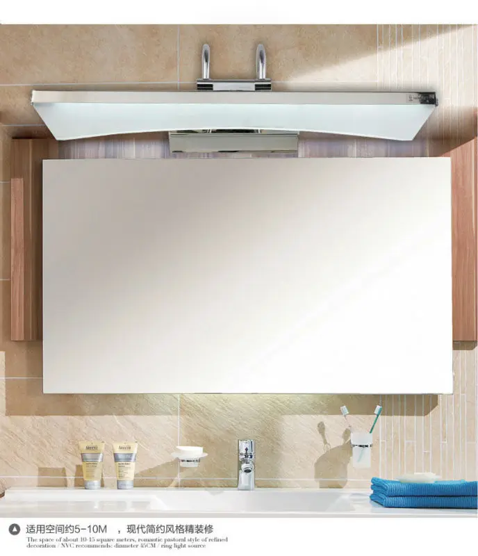 Светодиодный настенный светильник для ванной комнаты акриловая